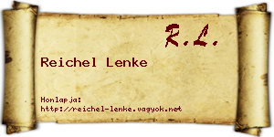 Reichel Lenke névjegykártya